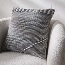Set of 3 Sage and White Plait Square Scatter Cushions - thumbnail 1