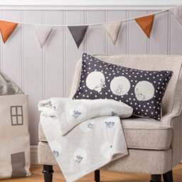Peter Rabbit Spot Me Grey Cushion