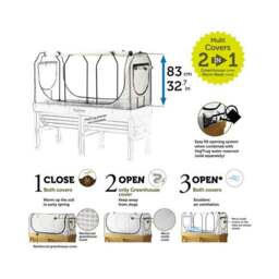 VegTrug Medium Classic Greenhouse Frame and Multi Cover Set - thumbnail 3