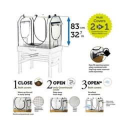 VegTrug Small Classic Greenhouse Frame and Multi Cover Set - thumbnail 2