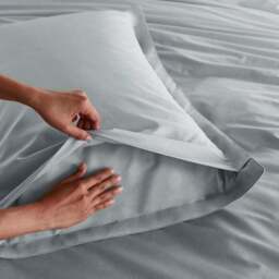 100% Egyptian Cotton 220 Thread Count Oxford Pillowcase - thumbnail 3