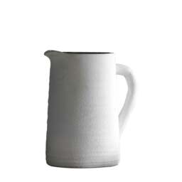 Cedar & Sage Stenson White Jug Vase - thumbnail 1