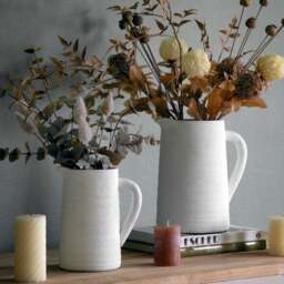 Cedar & Sage Stenson White Jug Vase - thumbnail 2