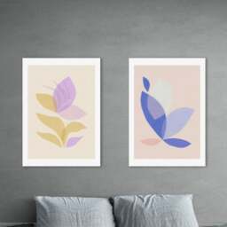 East End Prints Pastel Leaf Set of 2 Prints by Alisa Galitsyna - thumbnail 1
