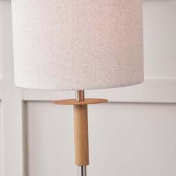 Pacific Lifestyle Bonham Wood Veneer and Metal Floor Lamp - thumbnail 2