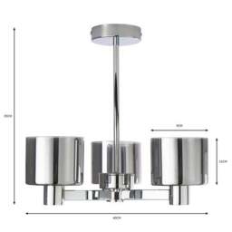Erin 3 Light Semi Flush Ceiling Light - thumbnail 6