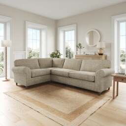 Flori Chunky Chenille Corner Sofa - thumbnail 1