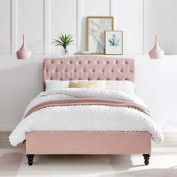 Rosa Bed Frame, Velvet - thumbnail 2