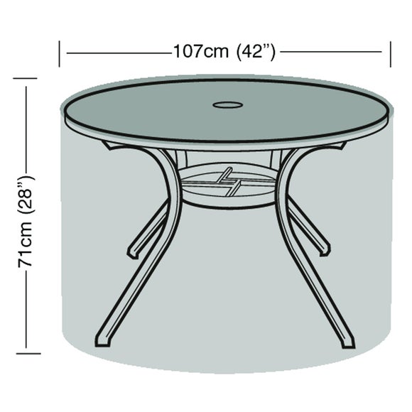 4 Seater Round Garden Table Super Tough Cover - image 1
