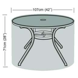 4 Seater Round Garden Table Super Tough Cover - thumbnail 1