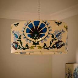 Hani Embroidered Easy Fit Drum Lamp Shade - thumbnail 2