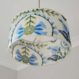 Hani Embroidered Easy Fit Drum Lamp Shade - thumbnail 4