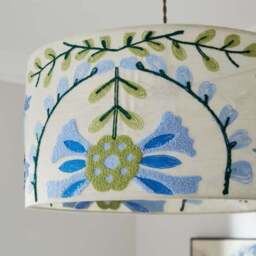 Hani Embroidered Easy Fit Drum Lamp Shade - thumbnail 5