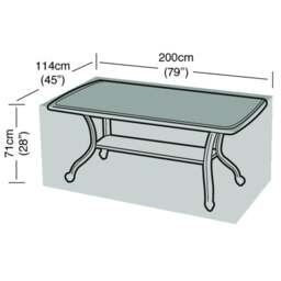 8 Seater Rectangular Garden Table Super Tough Cover