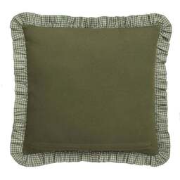 Velvet Gingham Frill Cotton Cushion Cover - thumbnail 4