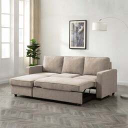 Kayden Woven Reversible Trundle Corner Double Sofa Bed - thumbnail 2