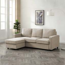 Kayden Woven Reversible Trundle Corner Double Sofa Bed