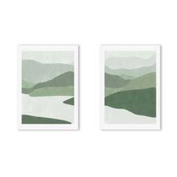 East End Prints Set of 2 Green Landscape Prints - thumbnail 2