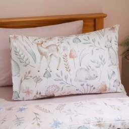 Woodland Reversible Pink Duvet and Pillowcase Set - thumbnail 2