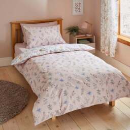 Woodland Reversible Pink Duvet and Pillowcase Set - thumbnail 3