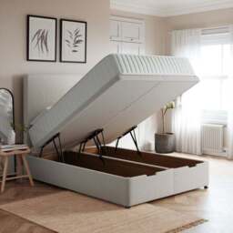 Luxury End of Bed Ottoman Bed Frame, Teddy Fabric - thumbnail 2