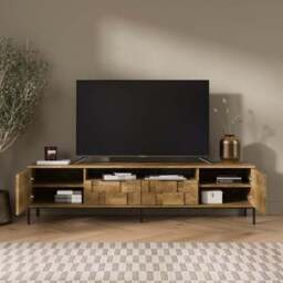 "Watson Extra Wide TV Unit for TVs up to 80"", Wood Effect" - thumbnail 2