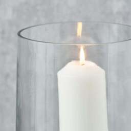 Metal & Glass Pedestal Hurricane Candle Holder - thumbnail 3