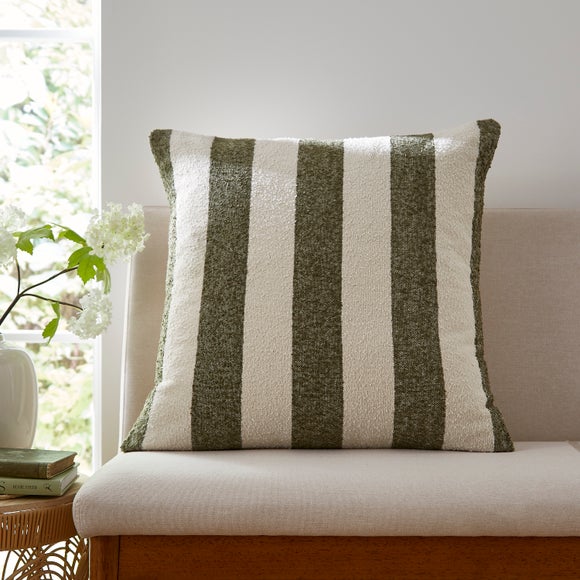 Boucle Stripe Cotton Square Cushion - image 1