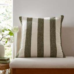 Boucle Stripe Cotton Square Cushion