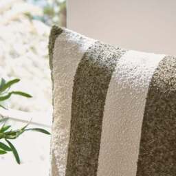 Boucle Stripe Cotton Square Cushion - thumbnail 4