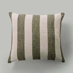 Boucle Stripe Cotton Square Cushion - thumbnail 2