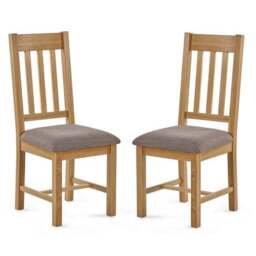 Mallory Set Of 2 Dining Chairs, Oak - thumbnail 3