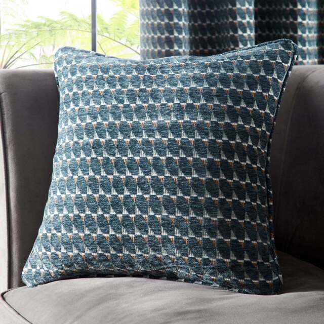 Teal Dunelm Scatter Cushions Laurent Geo Teal Cushion Green By Dunelm