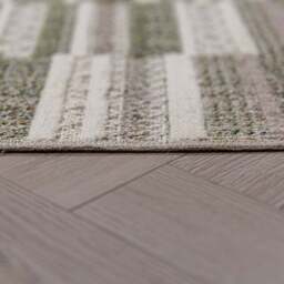 Patchwork Striped Washable Rug - thumbnail 4