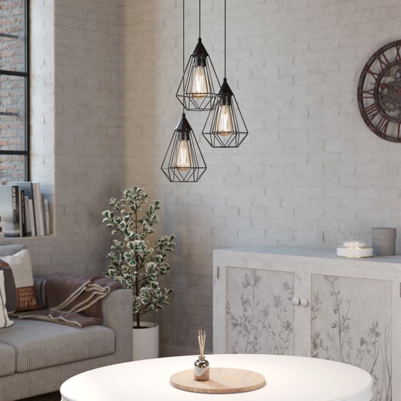 EGLO Tarbes Industrial 3 Light Adjustable Cluster Ceiling Light - image 1
