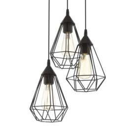 EGLO Tarbes Industrial 3 Light Adjustable Cluster Ceiling Light - thumbnail 2