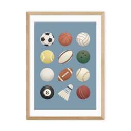 East End Prints Sports Balls Print - thumbnail 2