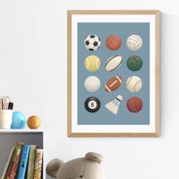 East End Prints Sports Balls Print - thumbnail 1