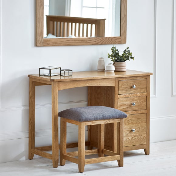 Jenkins Single Dressing Table and Stool, Oak - image 1