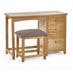 Jenkins Single Dressing Table and Stool, Oak - thumbnail 2