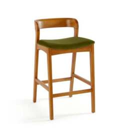 Melia Counter Height Barstool, Velvet - thumbnail 5