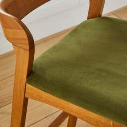 Melia Counter Height Barstool, Velvet - thumbnail 3