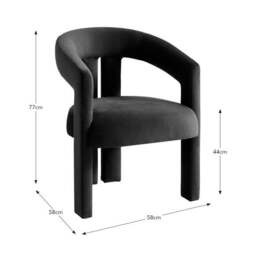 Lucilla Dining Chair, Velvet - thumbnail 6