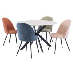 Talia 4 Seater Round 4 Seater Dining Table, Sintered Stone - thumbnail 5