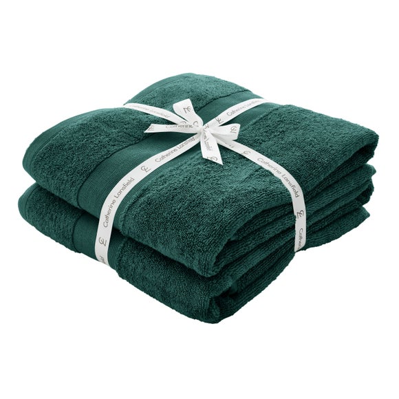 Set of 2 Catherine Lansfield Anti Bacterial Bath Sheets - image 1