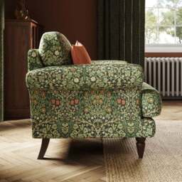 Jolene William Morris Blackthorn Print Velvet Snuggle Chair - thumbnail 3