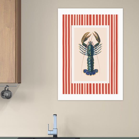 East End Prints Stripy Lobster Print - image 1