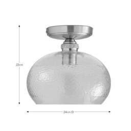 Hemsby Mid Century Flush Ceiling Light - thumbnail 6
