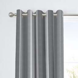 Fusion Whitworth Striped Eyelet Curtains - thumbnail 1