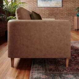 Max Soft Faux Leather 2 Seater Sofa - thumbnail 3